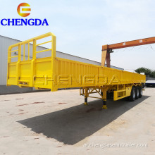 3 Axle 60 Ton Side Wall نصف مقطورة